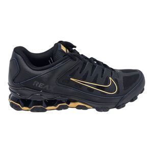 Nike Reax 8 TR Mesh Mens Size 10.5 Black Gold Running Training Shoes 621716 020